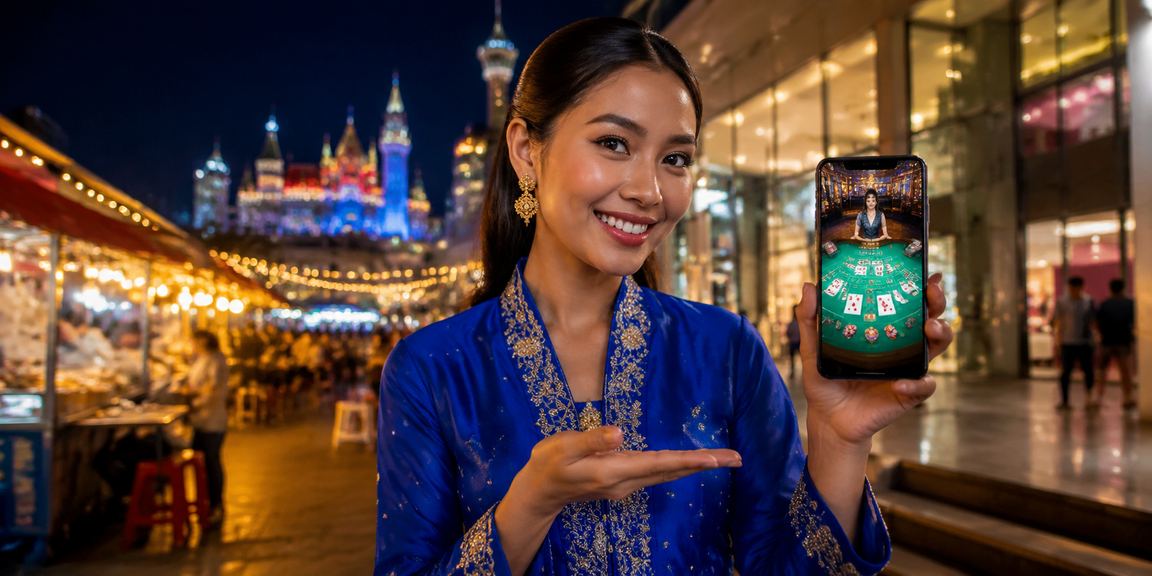 Pemain Malaysia memainkan baccarat kasino langsung bersama peniaga sebenar di indo18